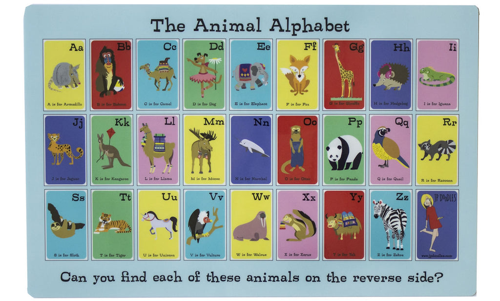 Animal Alphabet Placemats