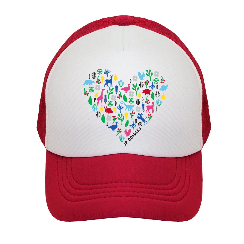 Heart Kids Trucker Hat – JP Doodles